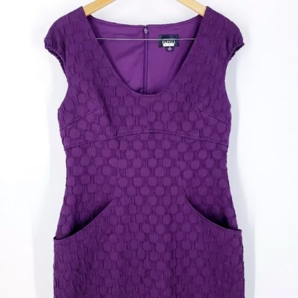 Adrianna Papell Textured Purple Sheath Dress - Picture 2 of 8